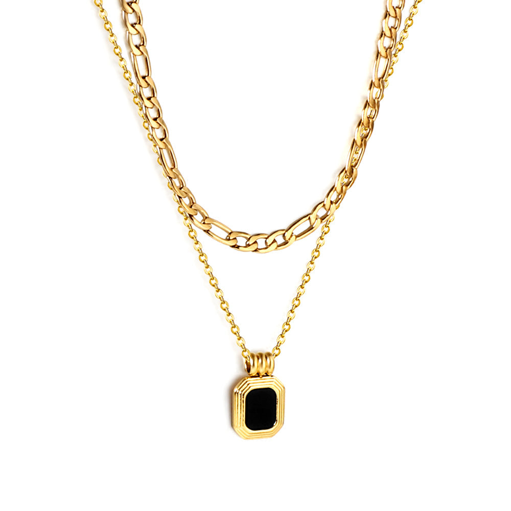 NECKLACE - DOUBLE DAZZLE - GOLD