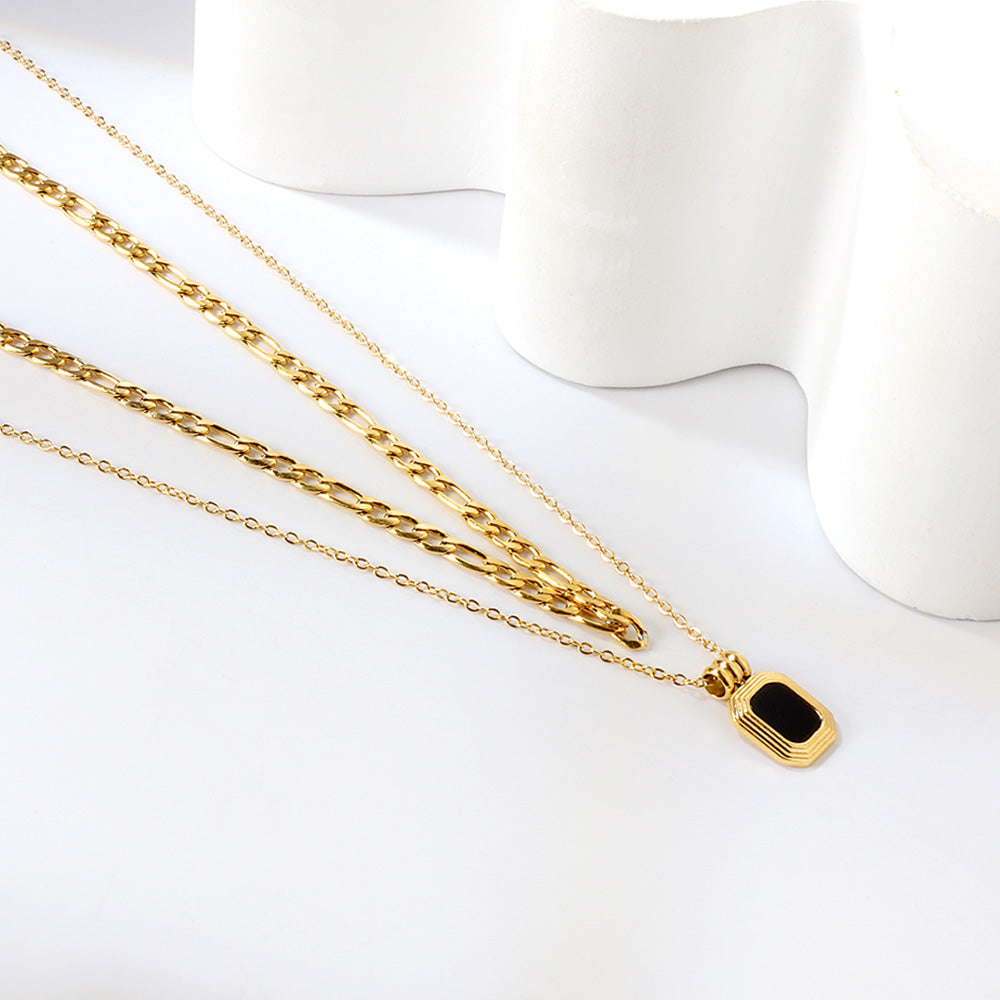 NECKLACE - DOUBLE DAZZLE - GOLD